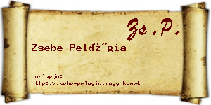 Zsebe Pelágia névjegykártya